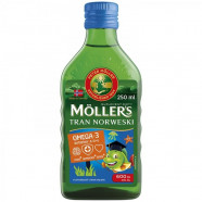 Купить Рыбий жир Меллер Moller omega 3 (Mollers) раствор с фруктовым вкусом Европа флакон 250мл в Туле